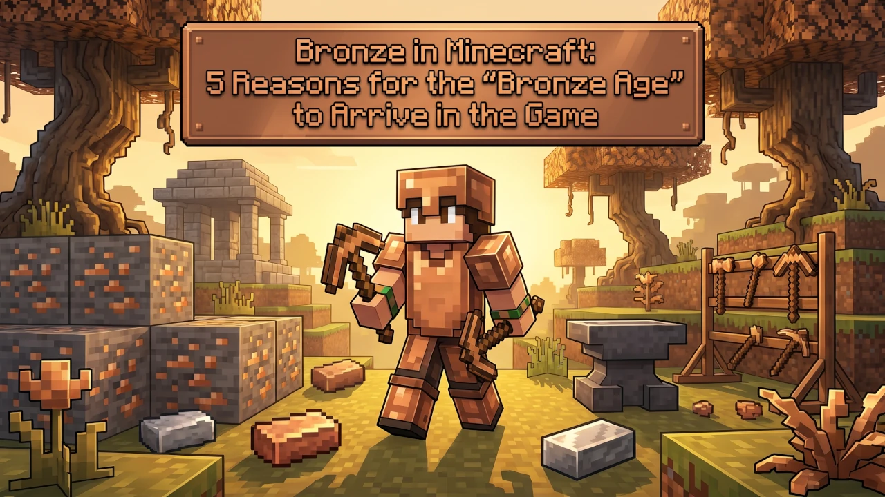 Garion na era do Bronze no Minecraft
