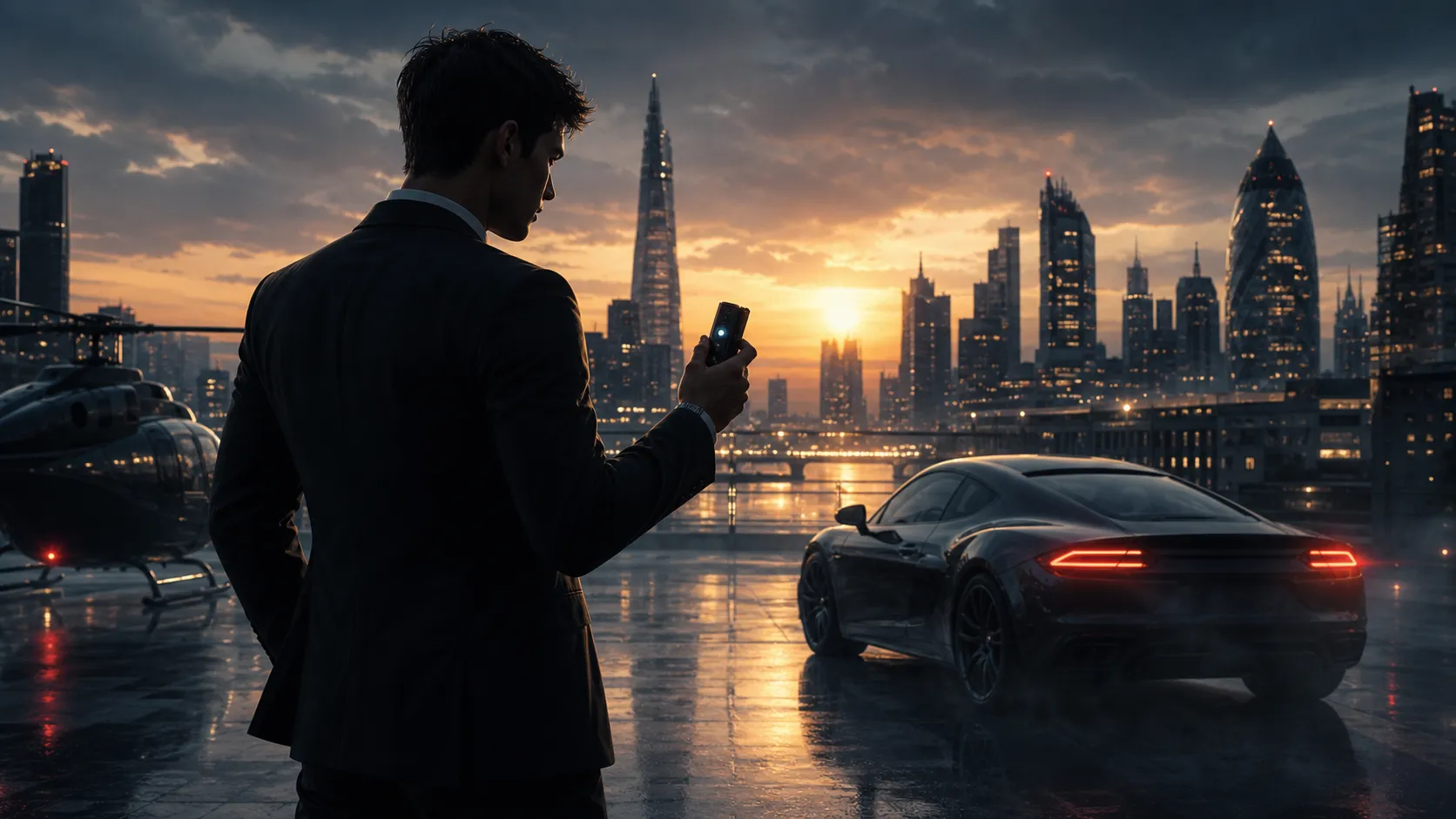 Cena original de espionagem para post sobre 007 First Light