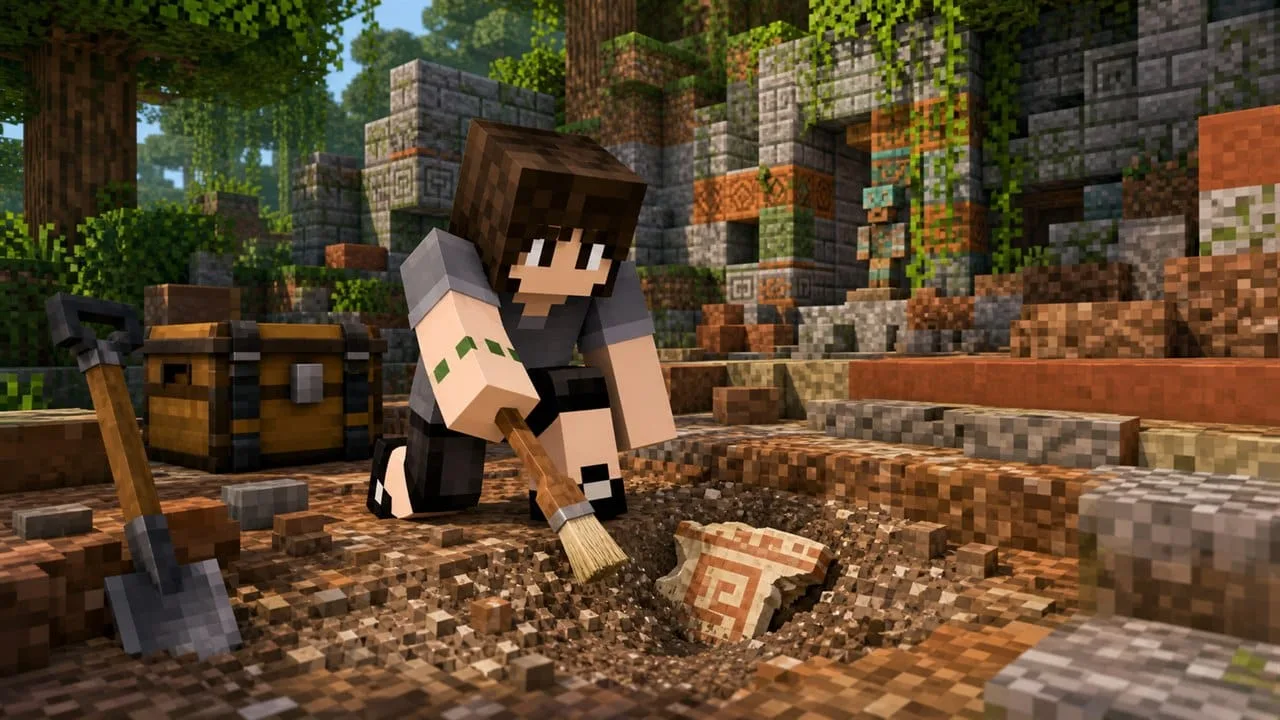Arqueologia no Minecraft: como explorar ruínas de trilha (2026)