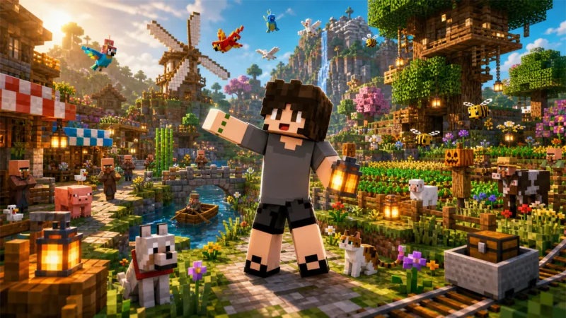 Mundo mais vivo no Minecraft em 2026: 7 ideias práticas