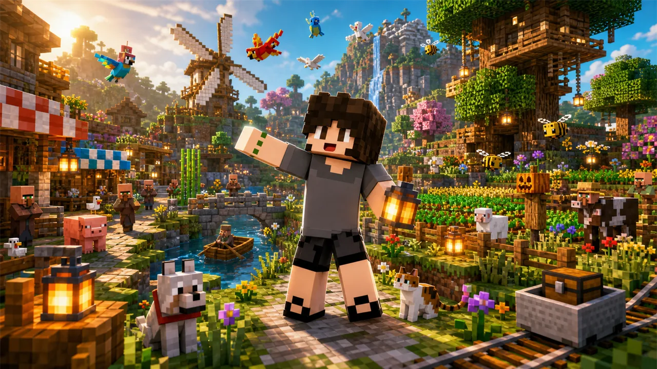 Mundo mais vivo no Minecraft em 2026: 7 ideias práticas