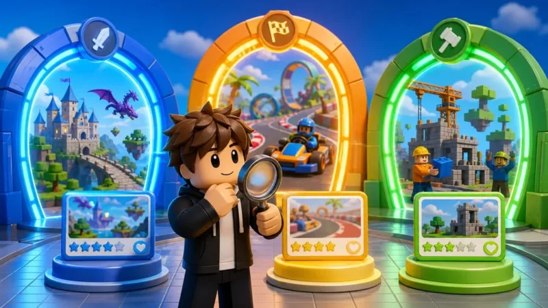Como encontrar jogos bons no Roblox sem perder tempo (2026)