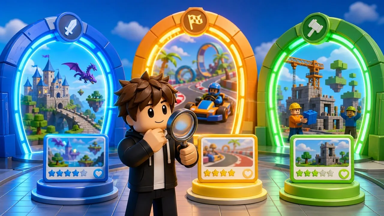 Como encontrar jogos bons no Roblox sem perder tempo (2026)