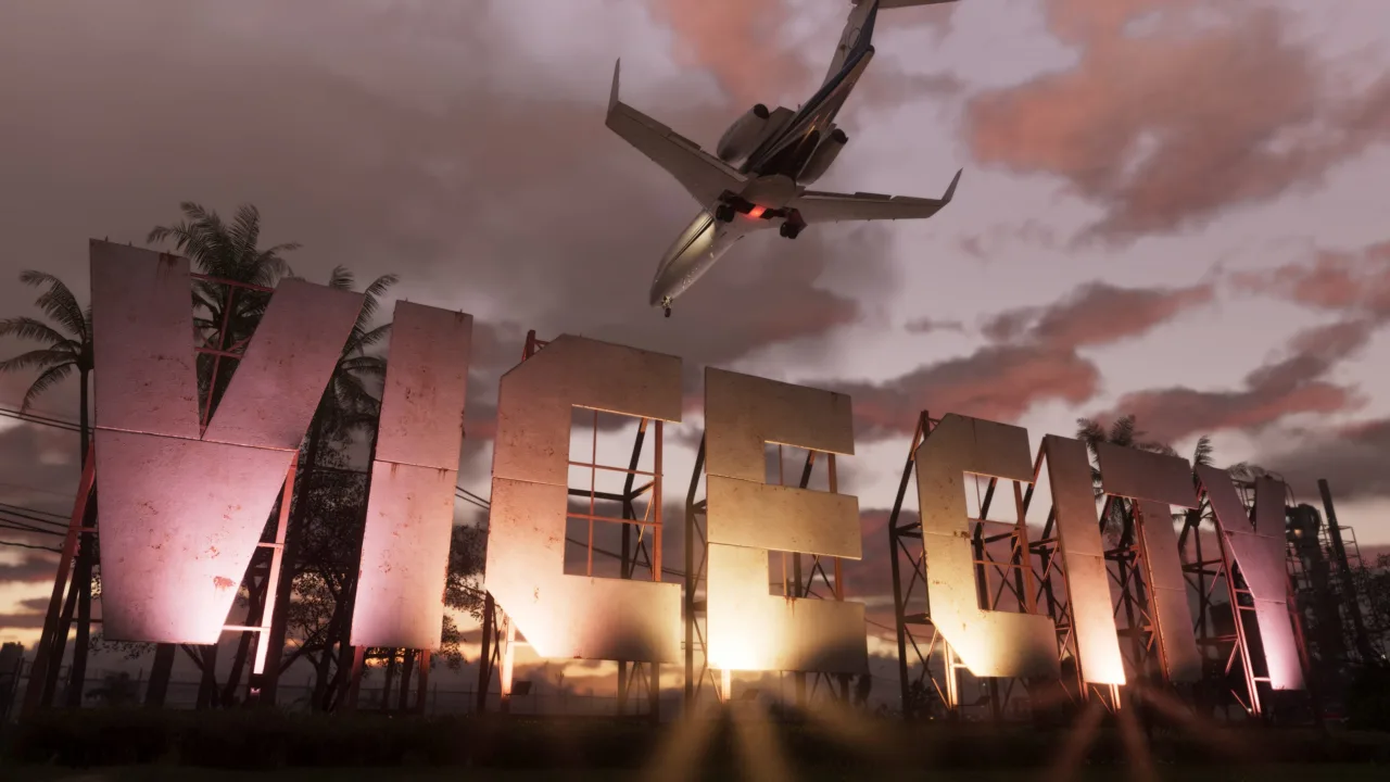 GTA 6: Rockstar anuncia Ultimate Edition e revela novas imagens do game 2 Placa de Vice City com avião sobrevoando em GTA 6