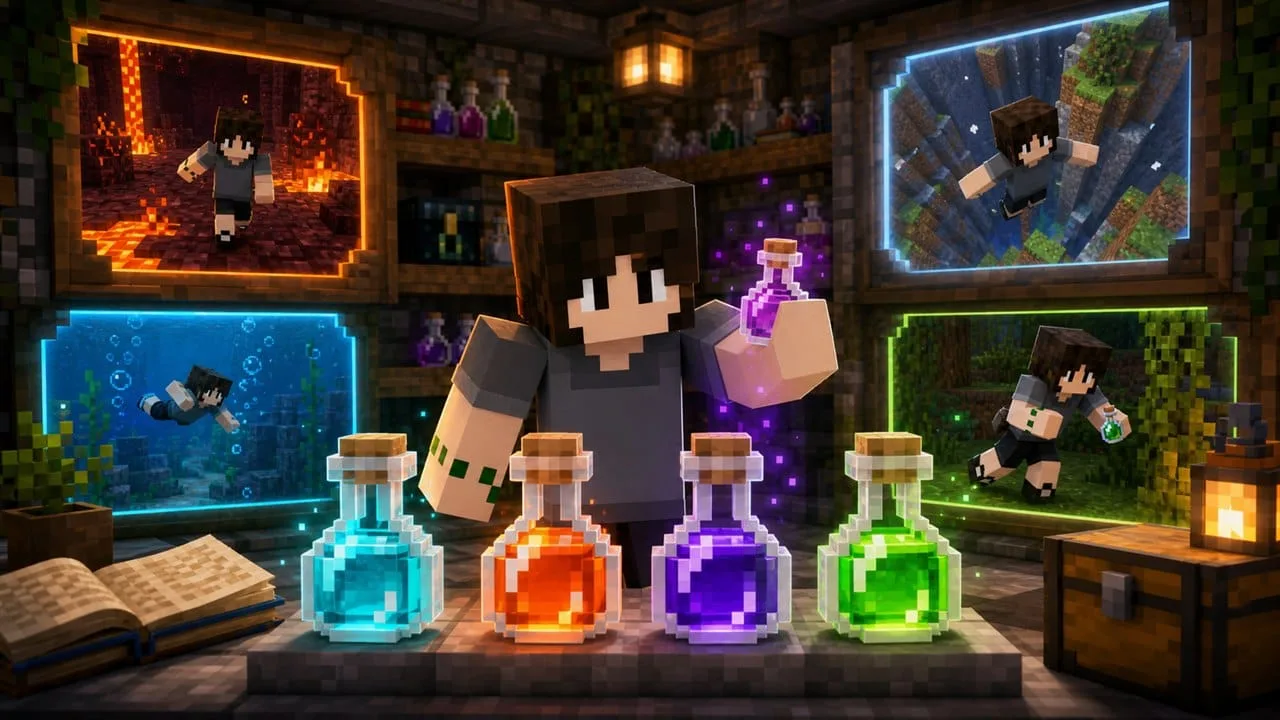 Poções subestimadas no Minecraft que podem salvar sua aventura (2026)