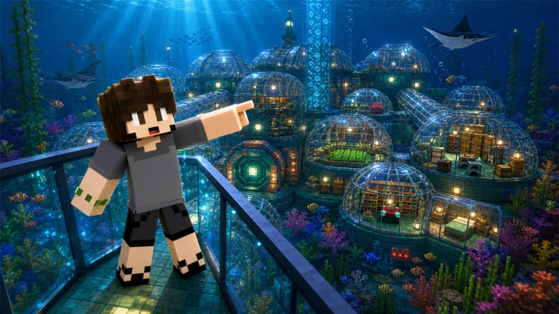 Base submarina funcional no Minecraft: projeto completo (2026)