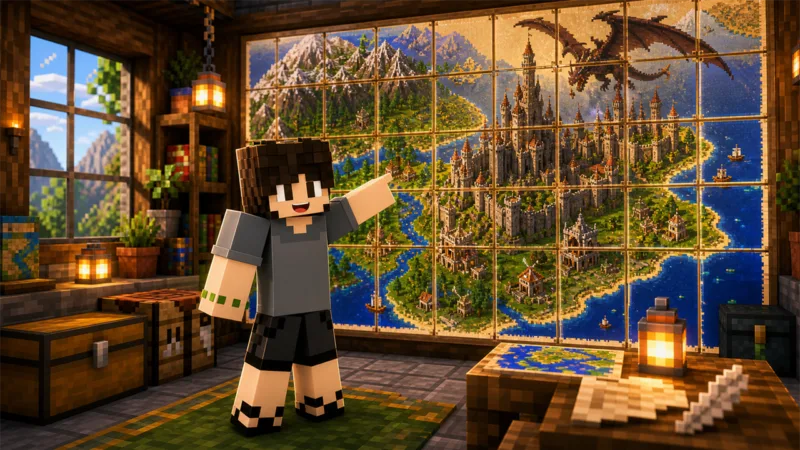 Como fazer um mapa de parede gigante no Minecraft (2026)